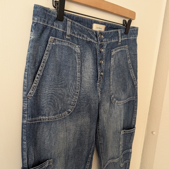 Sundance Womens 4 Jolienne Denim Cargo Joggers Pants 100% Cotton Casual Bohemian - Picture 4 of 8